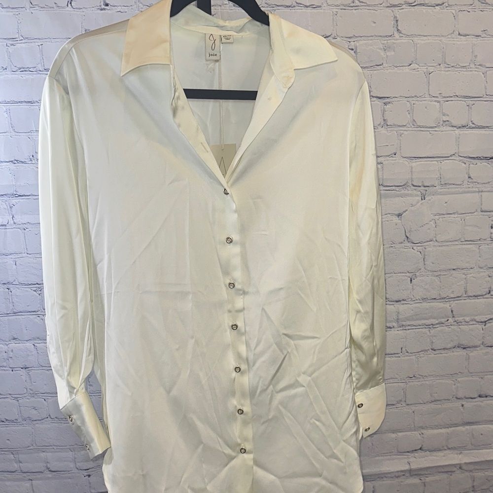 Joie Cream Button-UpāMini Dress